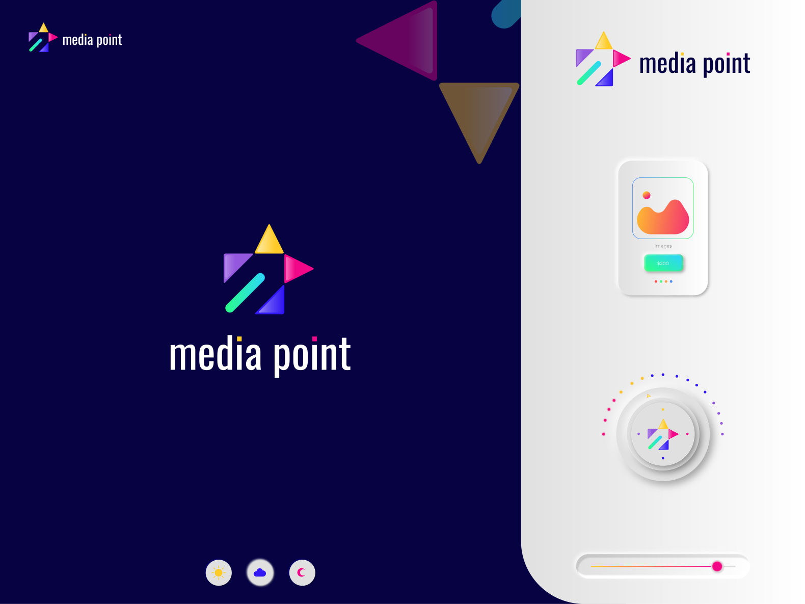 media point creative modern logo by Mainul Hasan Creative Logo