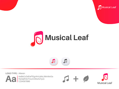 Musical Leaf creative modern logo