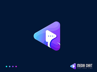 Media Chat Modern Logo Design