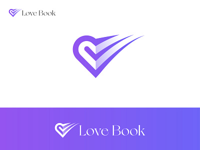 Love Book abstract logo blue book book logo brand colorful logo creative logo design folding logo iconic logo logo logo design logo designer logo maker love book modern book logo