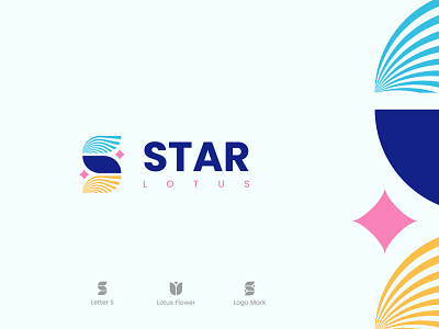 Star Lotus Modern Creative Logo abstract logo brand brand identity branding colorful logo company logo creative logo design flower logo design logo designer logo maker lotus logo minimalist logo modern logo simple logo star logo star lotus