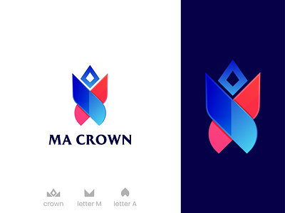 MA Crown, Modern logo, Creative logo