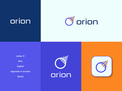 Orion tech logo brand identity branding circle logo design digital grow letter mark logo design logo mark minimalist modern o logo tech technology logo