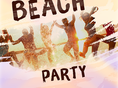 Beach party app art branding design minimal typography ui ux web website