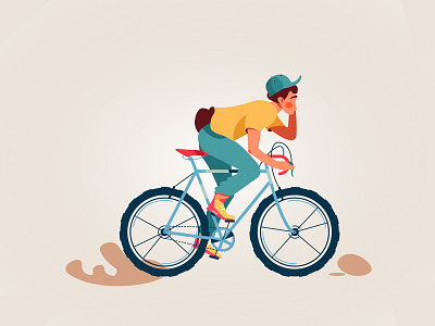 Cyclist branding design illustration illustrator vector