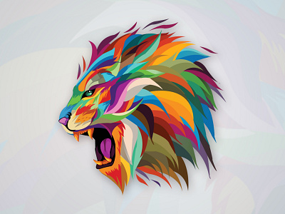 Lion branding design flat illustration illustrator minimal vector