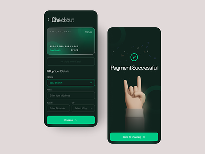 #Daily UI 002 - Checkout With Credit Card black card challange daily dark design mobile new paymenty popular trending ui uiux visa