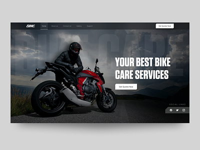 #Daily UI 003 - Bike Care Landing Concept