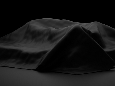 There is something below the cloth 3d 3d stuff black cloth collision dark graphic design illustration model