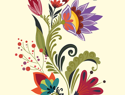 flowers and bird illustration