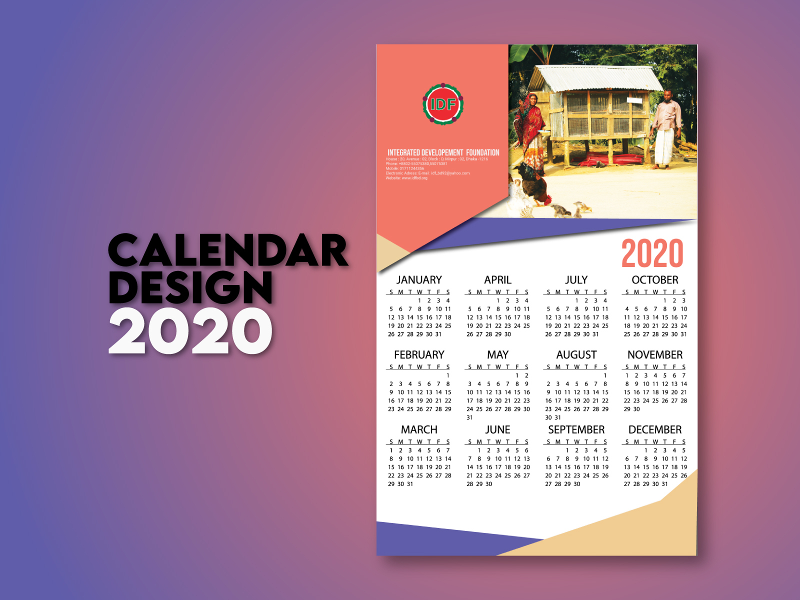 Calendar Design by Arif Raihan on Dribbble