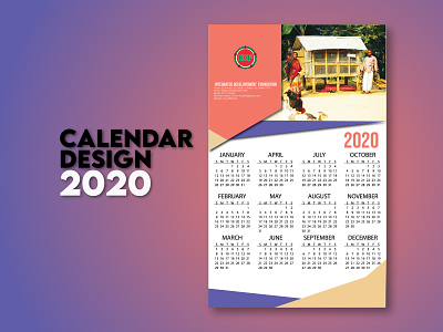 Calendar Design branding calendar design flat illustrator photoshop
