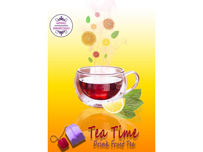Tea Ad. adobe photoshop advertising advertisment banner coffe fruit graphics photoshop tea