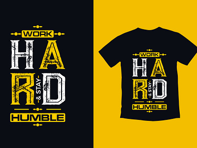 Work hard stay humble vector image