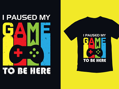 Gamer T shirt Design Gaming Lovers, typography tshirt design