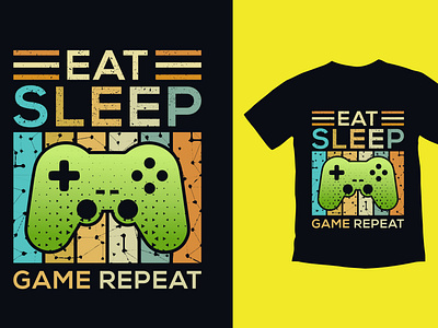 Gamer T shirt Design Gaming Lovers template vector