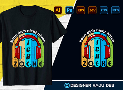 Gaming T-shirt Design branding branding design design gaming t shirt design graphic design tshirt tshirtdesign vector