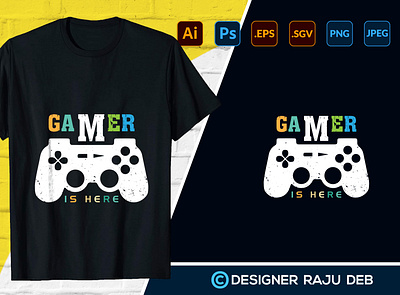 Gaming T-shirt Design branding design graphic design illustrator tshirt tshirtdesign vector