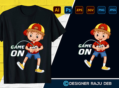 Gaming T-shirt Design branding branding design design gaming t shirt design graphic design illustration illustrator tshirt tshirtdesign vector