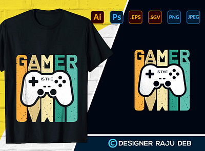 Gaming T-shirt Design branding branding design design gaming t shirt design graphic design illustration illustrator tshirt tshirtdesign ui vector