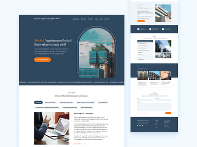 Home page for the engineering office architect architecture design engineer engineering home page homepage landingpage office ui uiux ux web webdesign website