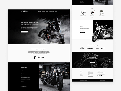 Motorcycle repair website bike design homepage landingpage minimal motorbike motorcycle services ui uiux ux web webdesign website