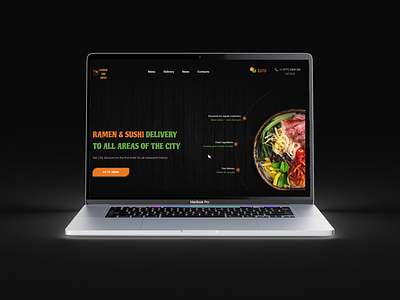 Home page for ramen and sushi delivery delivery design homepage landingpage ramen sushi ui uiux ux web web design webdesign website website design