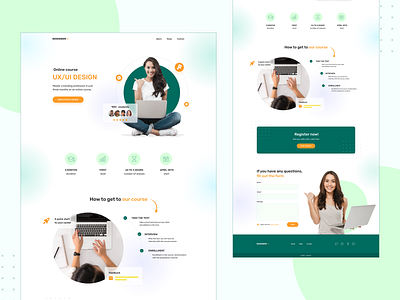 Landing page "Design courses"