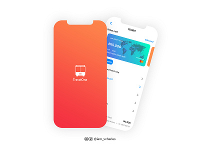 Travel One Mobile App (Splash + Wallet) Screen