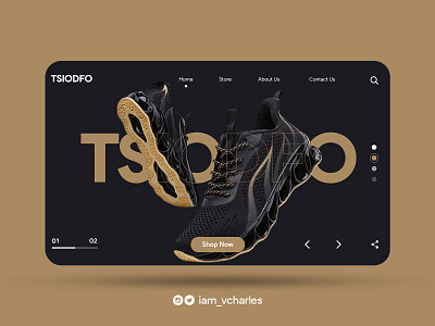 Tsiodfo Sneakers Landing Page UI Design