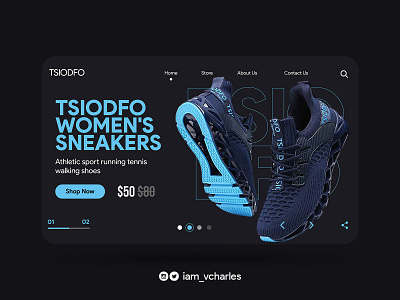 Tsiodfo Sneakers Landing Page UI Design