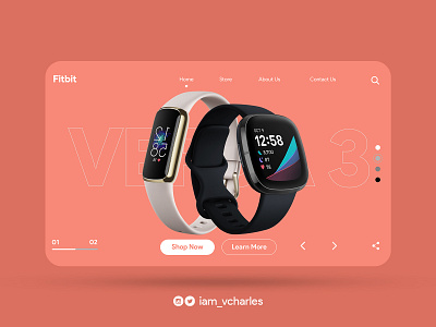 Fitbit (Versa 3) Landing Page UI Design