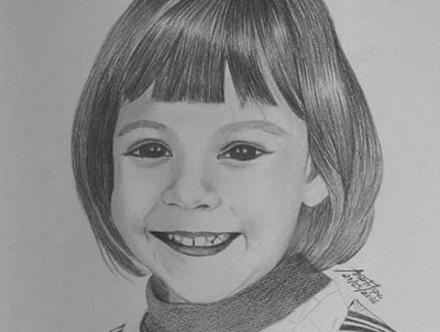 Girl Portrait black white blackandwhite draw girl graphite drawing kid pencil shadows