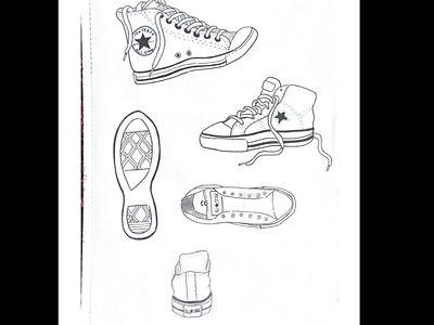 ALL STAR allstar black white blackandwhite design draw graphite drawing illustration ink shadows shoes sketch