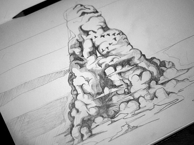 A late night, late year sketch 6h clouds illustration pencil sketching type typography