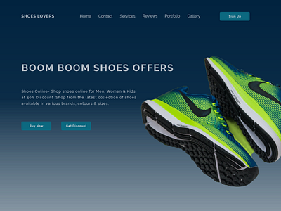 Hero Section Web UI ( Shoes Company) by Arif_UIUX on Dribbble