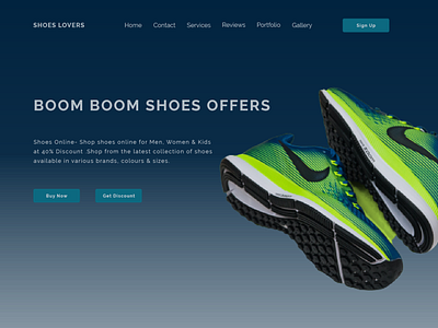 Hero Section Web UI ( Shoes Company)