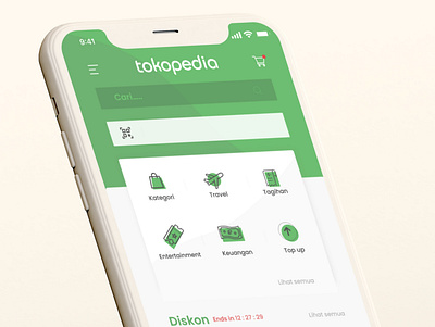 Tokopedia User Interface redesign app design ecommerce ecommerce app tokopedia ui ux