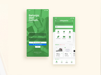 Tokopedia UI redesign app design ecommerce tokopedia ui ux web