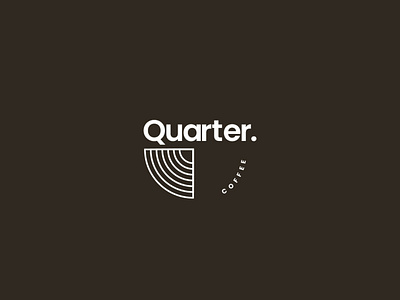 Quarter coffee logo design branding coffee logo quarter