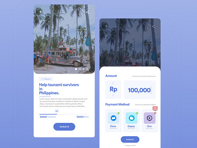 WeCare Charity app design