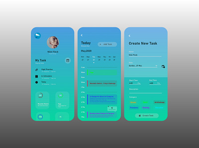 Task manager app blue book branding design gradient green icon illustration illustrator logo task task list task management task manager ui ux vector web website