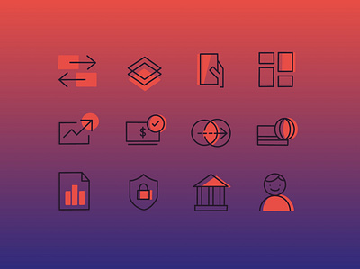 Finance App Icons app app design branding design homepage icon icon design icon set illustraion illustration illustration art illustrator logo logos paint ui ux vector web website