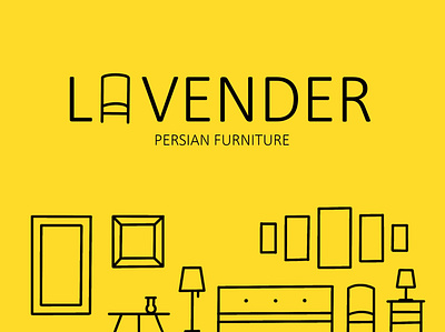 Logo Of Furniture App app app design black brand branding design furniture home illustraion illustration illustrator iran logo shop shopping app ui ux web website yellow