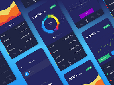 Cryptocurrency App bank bit blockchain clean creative crypto cryptocurrency design ether finance finance app illustration money trade trading ui uidesign ux ux design walle