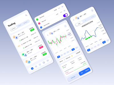 Cryptocurrency iOS app | general app application bitcoin blockchain clean crypto cryptocurrency design etherium finance finance app illustrator interface ios logo money trading ui ux wallet