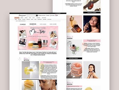 Estée Lauder x Marionnaud - Landing page communication html landing page promotion web developpement