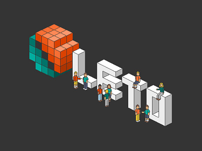 Leto isometric pixel logo