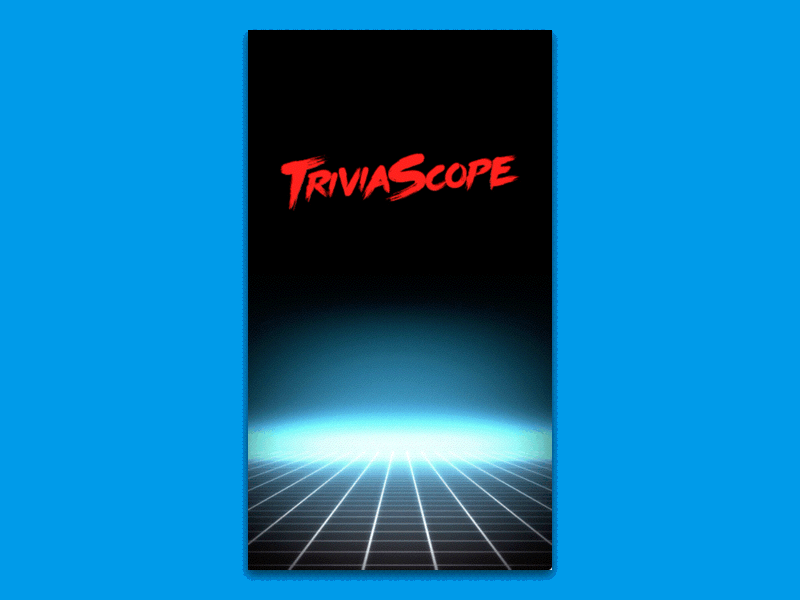 TriviaScope Launch Screen Animation 80s animation cinema film interaction movie principle transition trivia ui ux