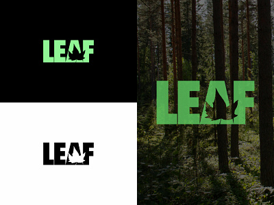 Logo design LEAF affinity designer branding design illustration logo minimal typography vector